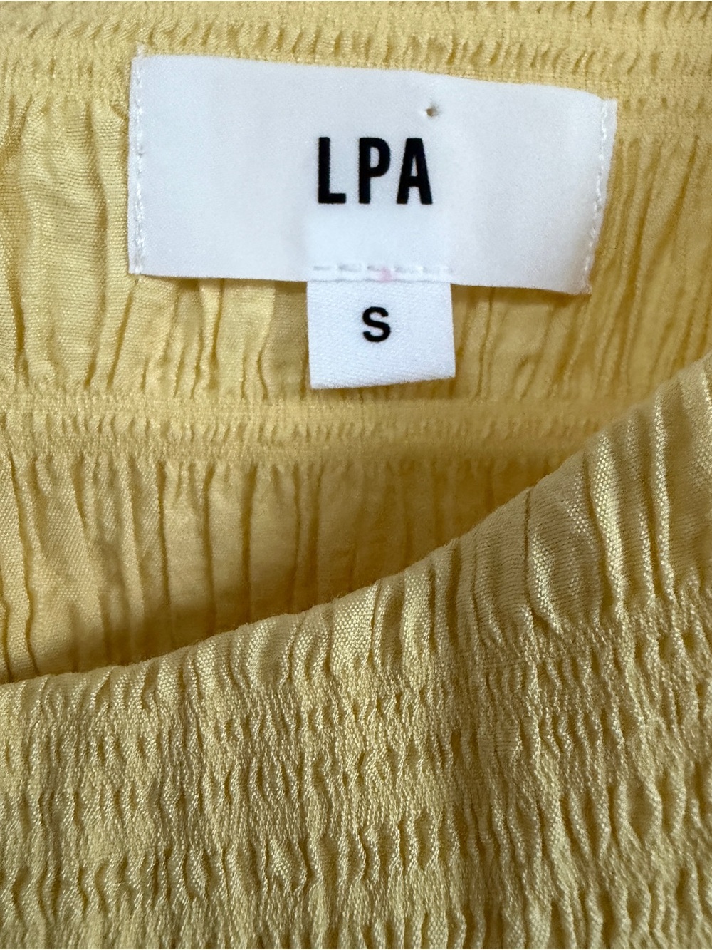 LPA Yellow Slip dress with Front Cutout size small - Picture 7 of 11